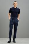 Burton Tapered Fit Navy Heritage Check Suit Trousers thumbnail 1