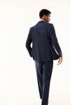 Burton Tailored Fit Navy Marl Suit Jacket thumbnail 3