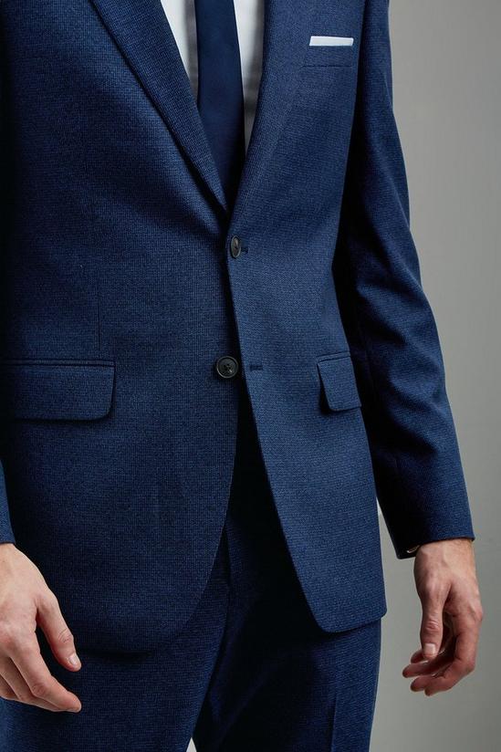 Burton Tailored Fit Navy Marl Suit Jacket 6