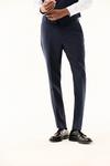 Burton Tailored Fit Navy Marl Suit Trousers thumbnail 1