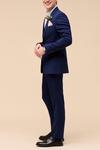 Burton Skinny Fit Navy Texture Suit Jacket thumbnail 1
