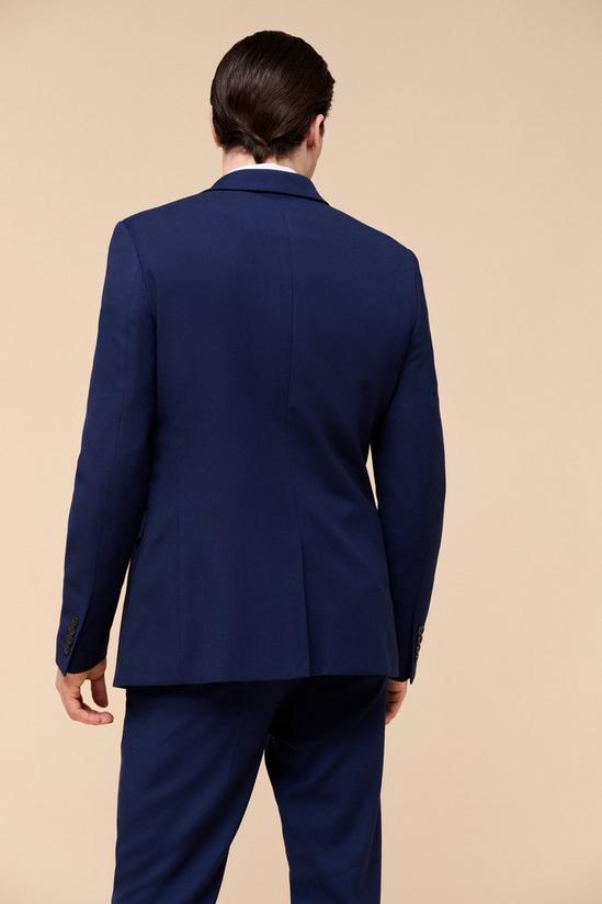 Burton Skinny Fit Navy Texture Suit Jacket 5