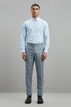 Burton Light Blue Pow Check Slim Fit Suit Trouser thumbnail 1