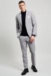 Burton Light Grey Black Stripe Slim Suit Trouser thumbnail 2