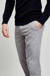 Burton Light Grey Black Stripe Slim Suit Trouser thumbnail 4