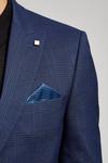 Burton Navy Highlight Check Skinny Fit Suit Jacket thumbnail 4