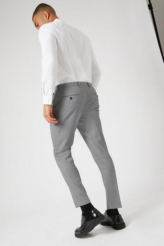 Burton Grey Stepweave Skinny Fit Suit Trouser 3