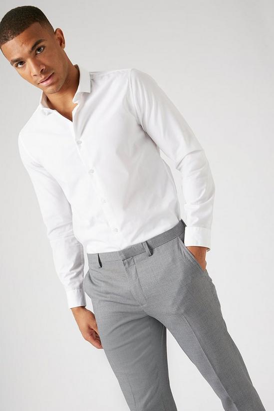 Burton Grey Stepweave Skinny Fit Suit Trouser 4