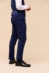 Burton Skinny Fit Navy Texture Suit Trousers thumbnail 4