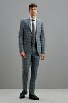 Burton Skinny Fit Grey Fine Check Suit Jacket thumbnail 2