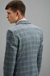 Burton Skinny Fit Grey Fine Check Suit Jacket thumbnail 5