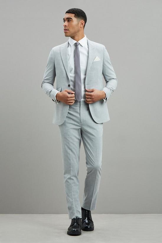 Burton Slim Fit Light Grey Marl Texture Jacket 2