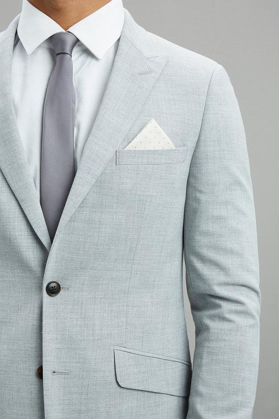 Burton Slim Fit Light Grey Marl Texture Jacket 4