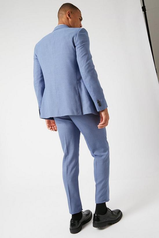Burton Blue Microweave Texture Slim Suit Jacket 3