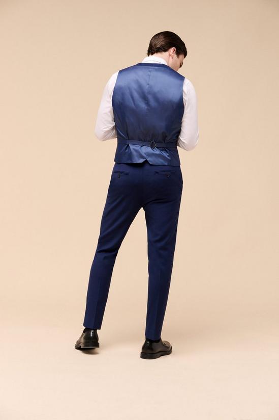 Burton Skinny Fit Navy Texture Suit Waistcoat 3