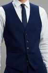 Burton Skinny Fit Navy Texture Suit Waistcoat thumbnail 6