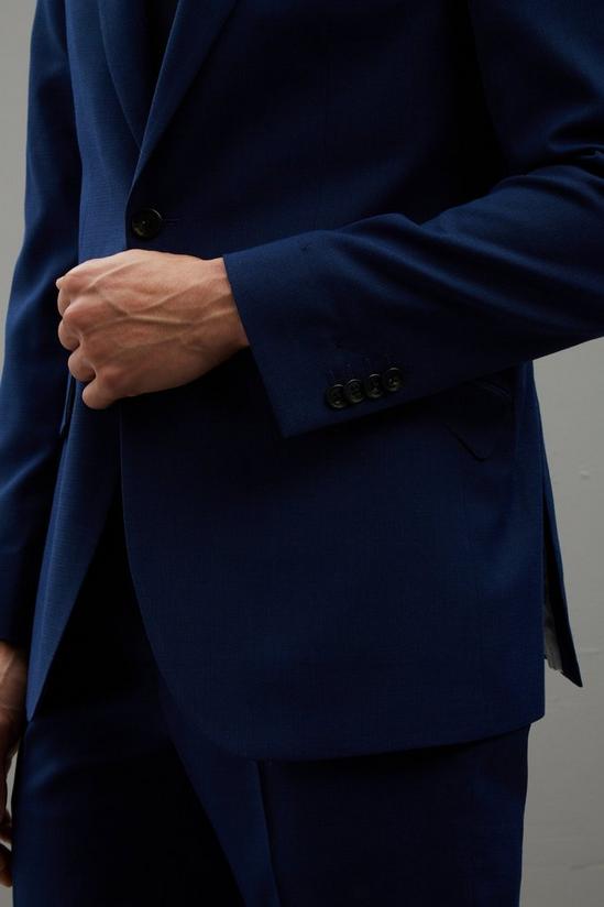Burton Slim Fit Blue Texture Suit Jacket 5