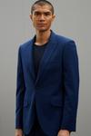 Burton Slim Fit Blue Texture Suit Jacket thumbnail 6