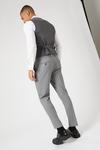 Burton Skinny Fit Grey Step Weave Suit Waistcoat thumbnail 3