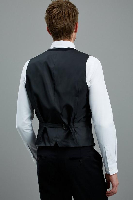 Burton Slim Fit Black Stretch Tuxedo Waistcoat 3
