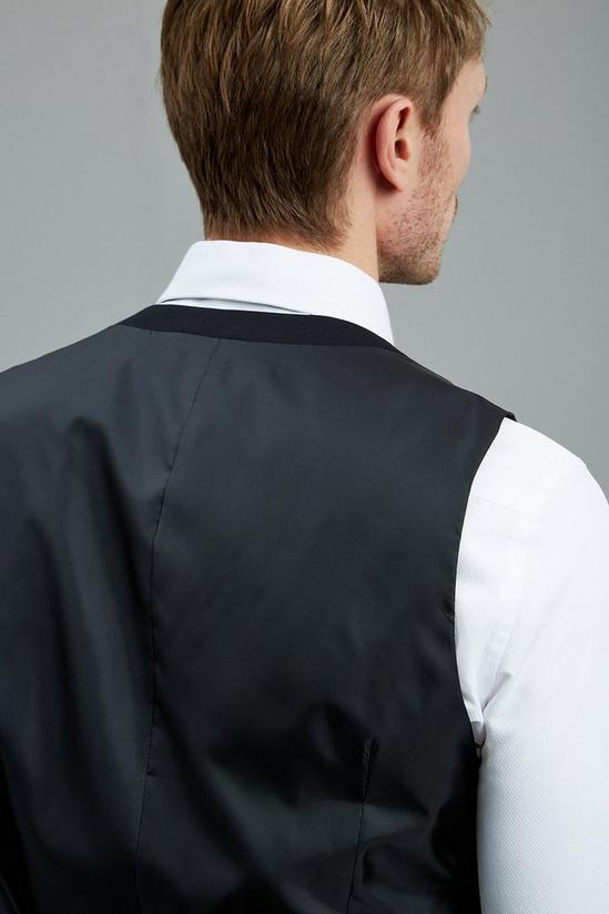 Burton Slim Fit Black Stretch Tuxedo Waistcoat 5