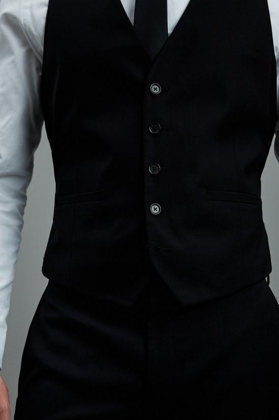Burton Slim Fit Black Stretch Tuxedo Waistcoat 6