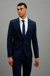 Burton Navy Super Skinny Bi-stretch Suit Blazer thumbnail 1