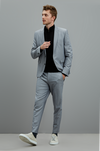 Burton Light Grey Skinny Bi-stretch Suit Blazer thumbnail 2