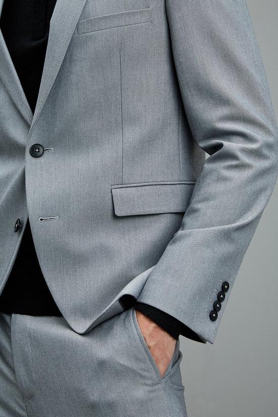 Burton Light Grey Skinny Bi-stretch Suit Blazer 6