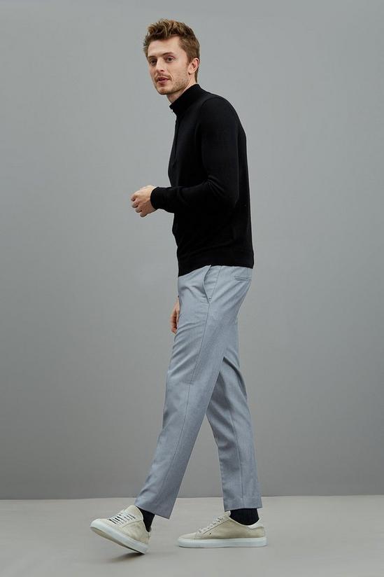 Burton Skinny Fit Grey Crop Bi-stretch Suit Trousers 1