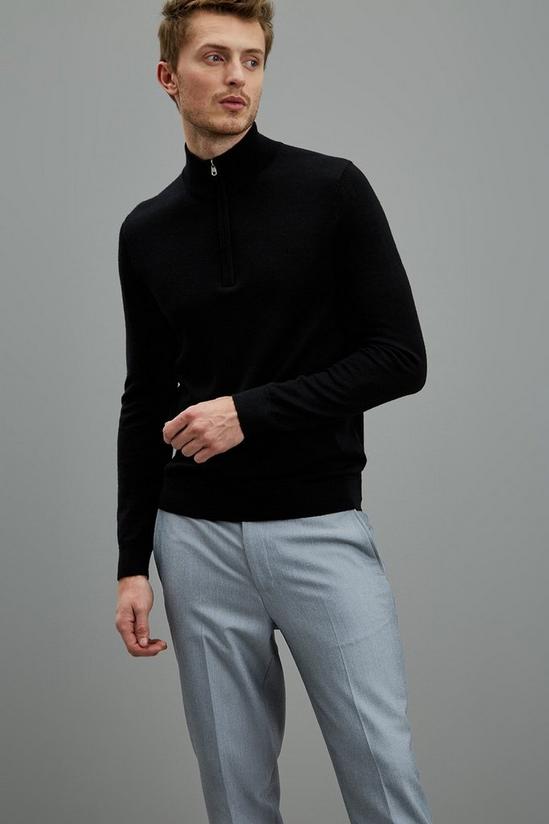 Burton Skinny Fit Grey Crop Bi-stretch Suit Trousers 4