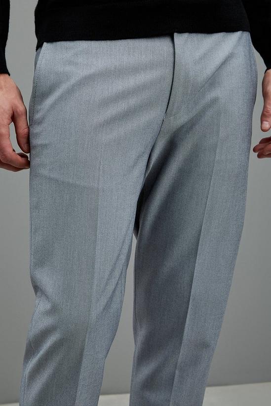 Burton Skinny Fit Grey Crop Bi-stretch Suit Trousers 5
