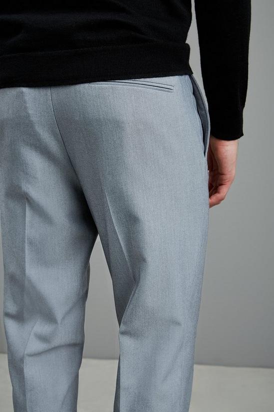 Burton Skinny Fit Grey Crop Bi-stretch Suit Trousers 6