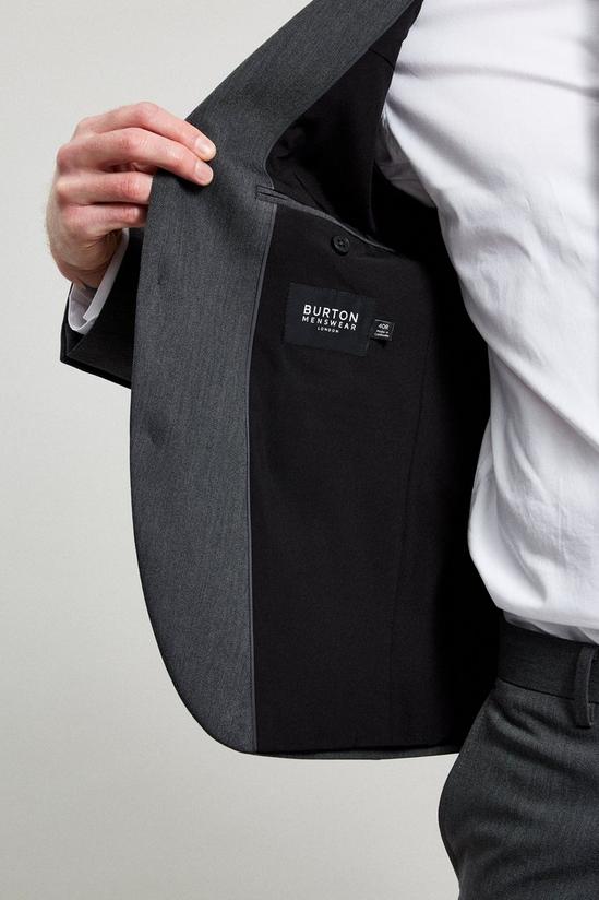Burton Charcoal Skinny Bi-stretch Suit Jacket 5