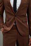 Burton Skinny Fit Brown Bi-stretch Suit Jacket thumbnail 6