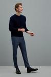 Burton Super Skinny Fit Crop Blue Bi-stretch Suit Trousers thumbnail 1
