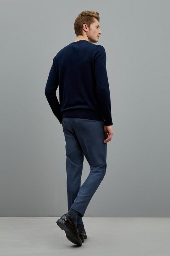 Burton Super Skinny Fit Crop Blue Bi-stretch Suit Trousers 3