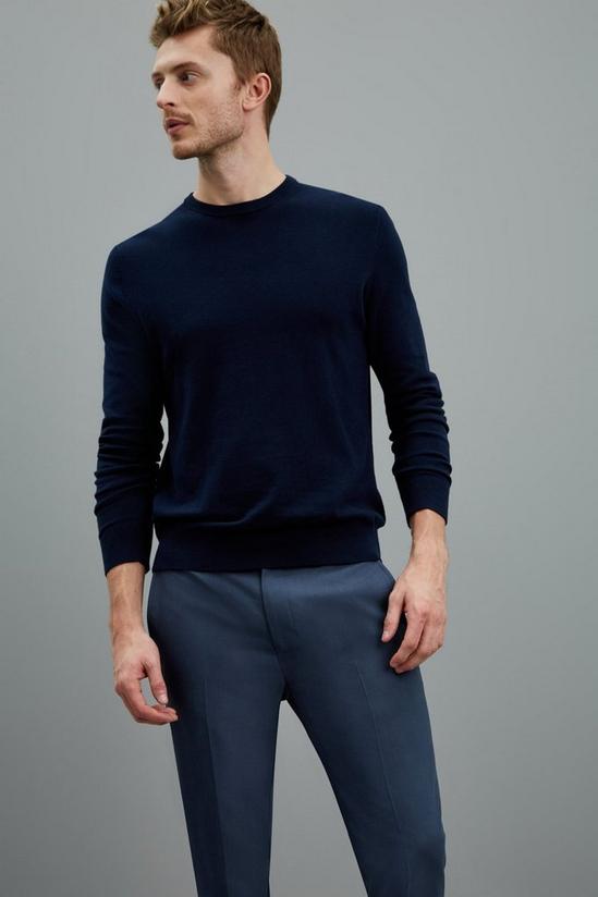 Burton Super Skinny Fit Crop Blue Bi-stretch Suit Trousers 5