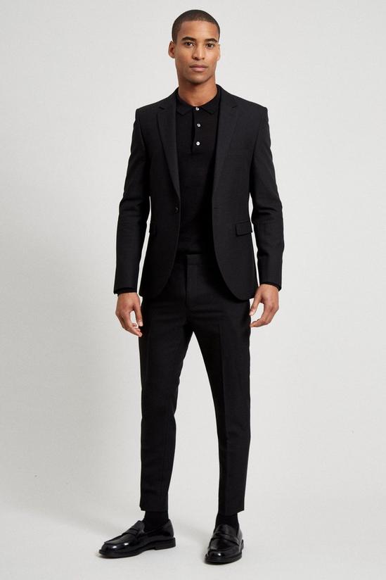 Burton Super Skinny Crop Fit Black Bi-stretch Suit Trousers 2