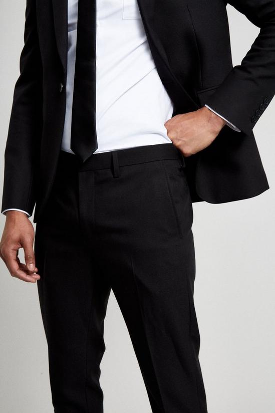 Burton Super Skinny Crop Fit Black Bi-stretch Suit Trousers 4