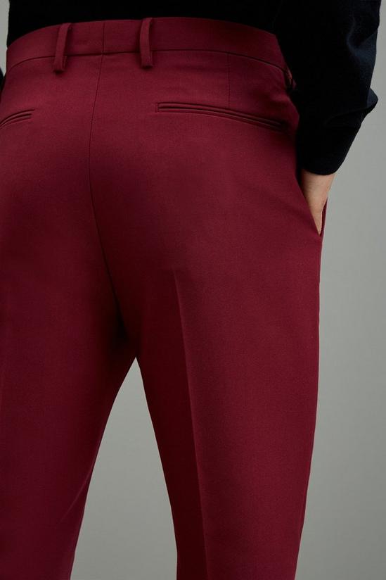 Burton Super Skinny Fit Berry Bi-stretch Crop Suit Trousers 5