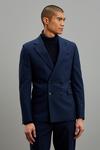 Burton Super Skinny Fit Navy Double Breasted Suit Jacket thumbnail 1