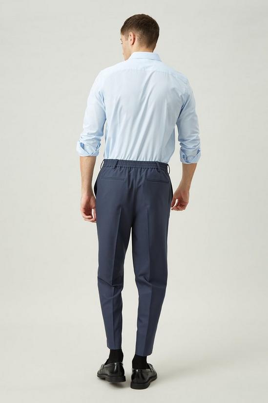 Burton Relaxed Tapered Fit Blue Bi-stretch Suit Trousers 3