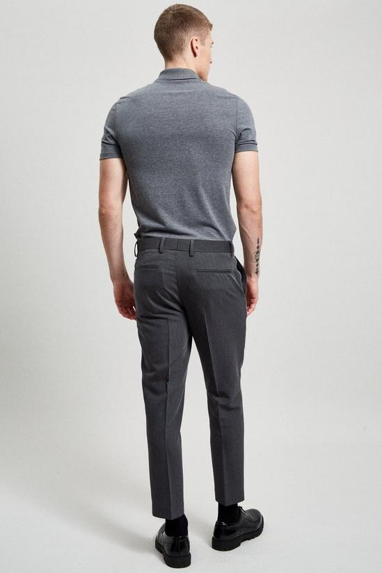 Burton Skinny Fit Grey Crop Bi-stretch Suit Trousers 3