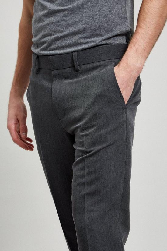 Burton Skinny Fit Grey Crop Bi-stretch Suit Trousers 4
