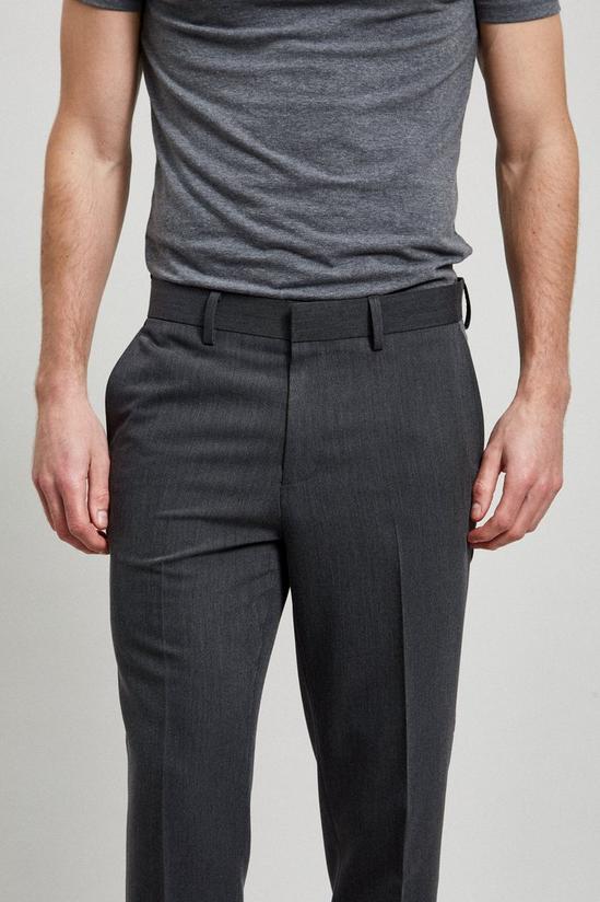 Burton Skinny Fit Grey Crop Bi-stretch Suit Trousers 5