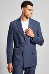Burton Relaxed Fit Blue Belted Bi-stretch Suit Jacket thumbnail 1