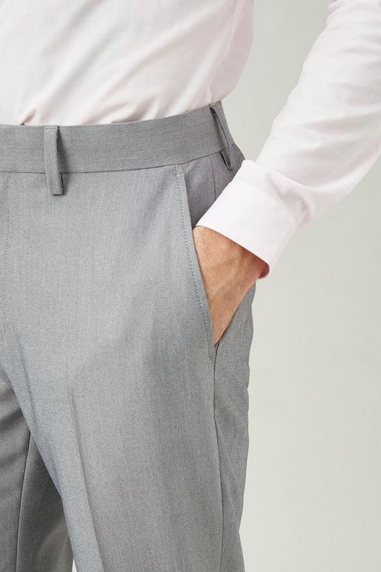 Burton Slim Fit Grey Bi-stretch Suit Trouser 4