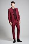 Burton Skinny Fit Crop Burgundy Bi-stretch Suit Trousers thumbnail 2