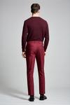 Burton Skinny Fit Crop Burgundy Bi-stretch Suit Trousers thumbnail 3